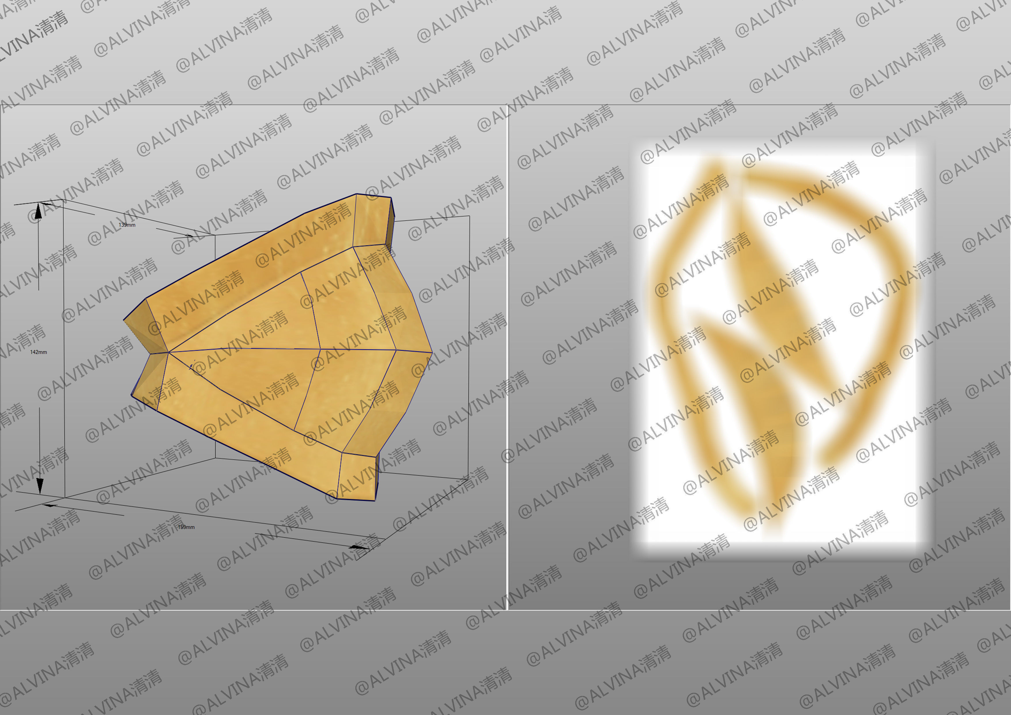 Fate Gilgamesh Armor - Cosplay Pepakura Foam Full Low-poly 3D model_10