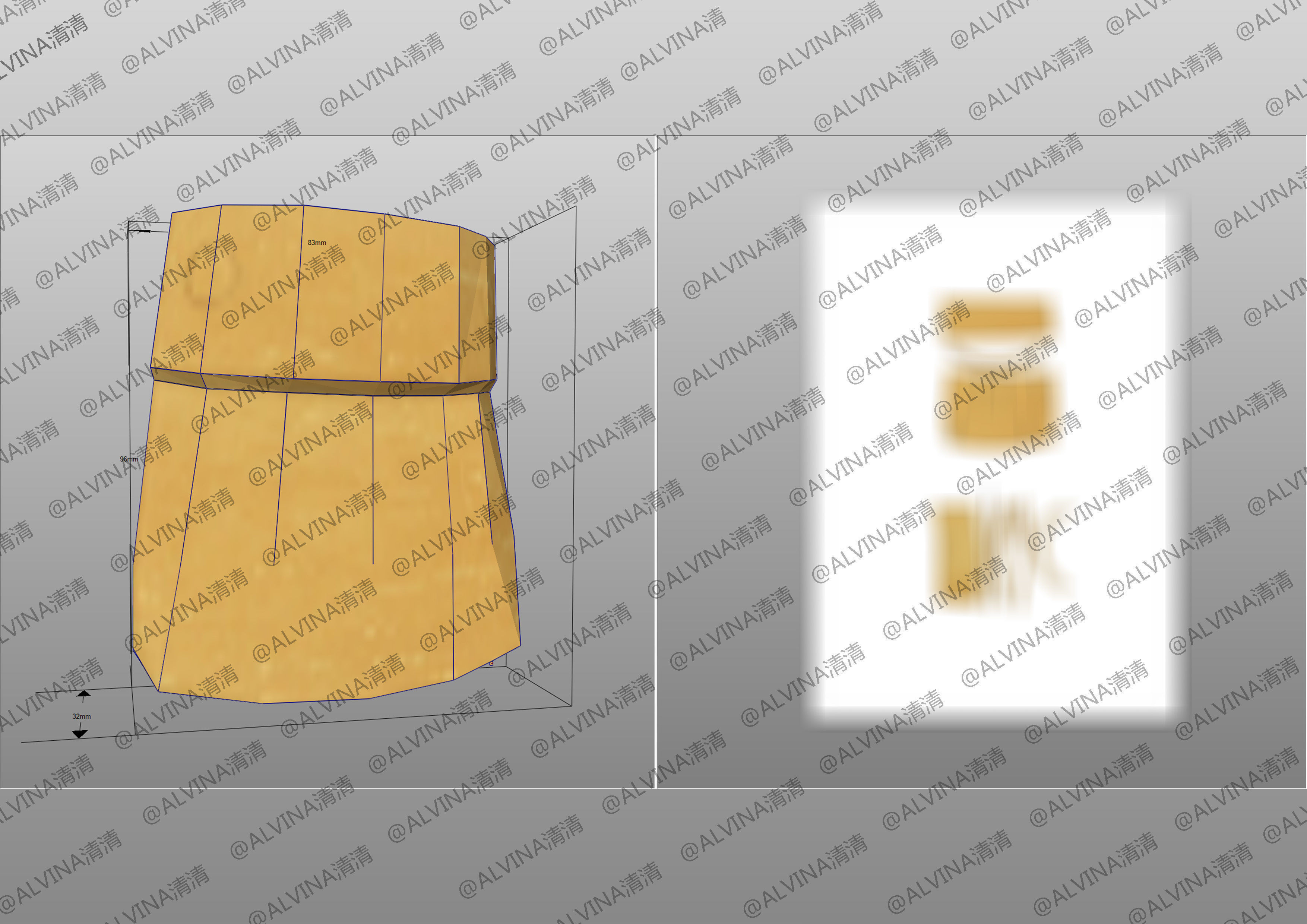 Fate Gilgamesh Armor - Cosplay Pepakura Foam Full Low-poly 3D model_12