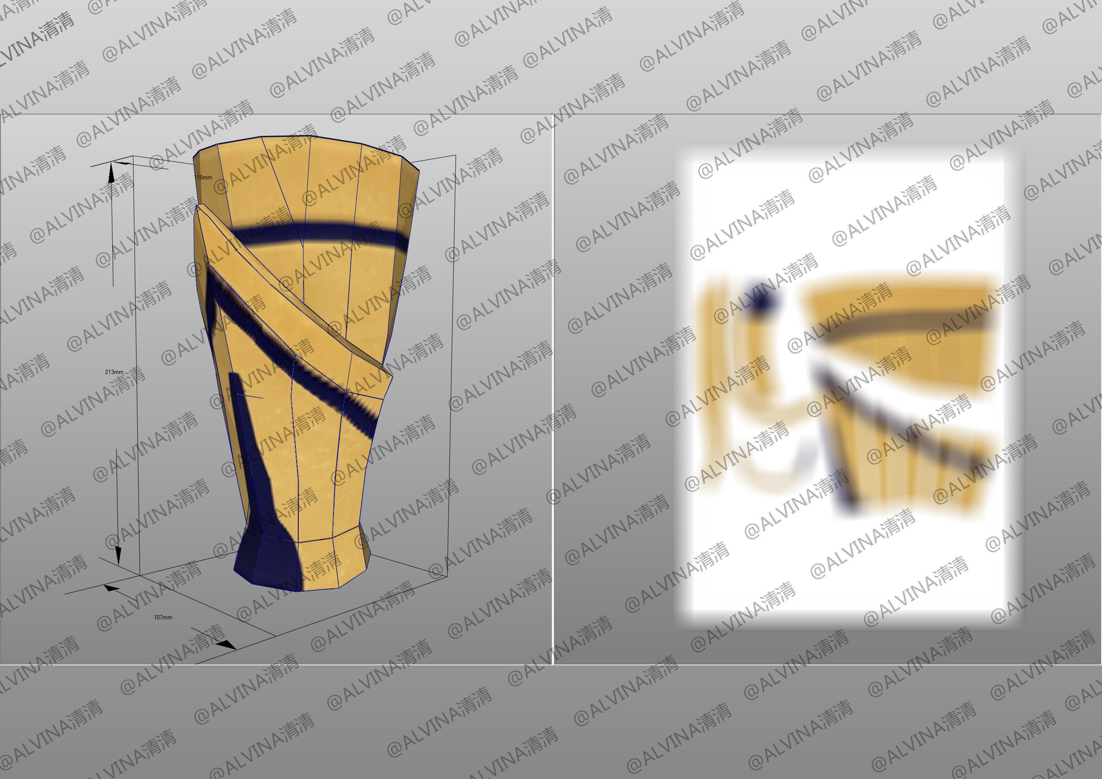 Fate Gilgamesh Armor - Cosplay Pepakura Foam Full Low-poly 3D model_11