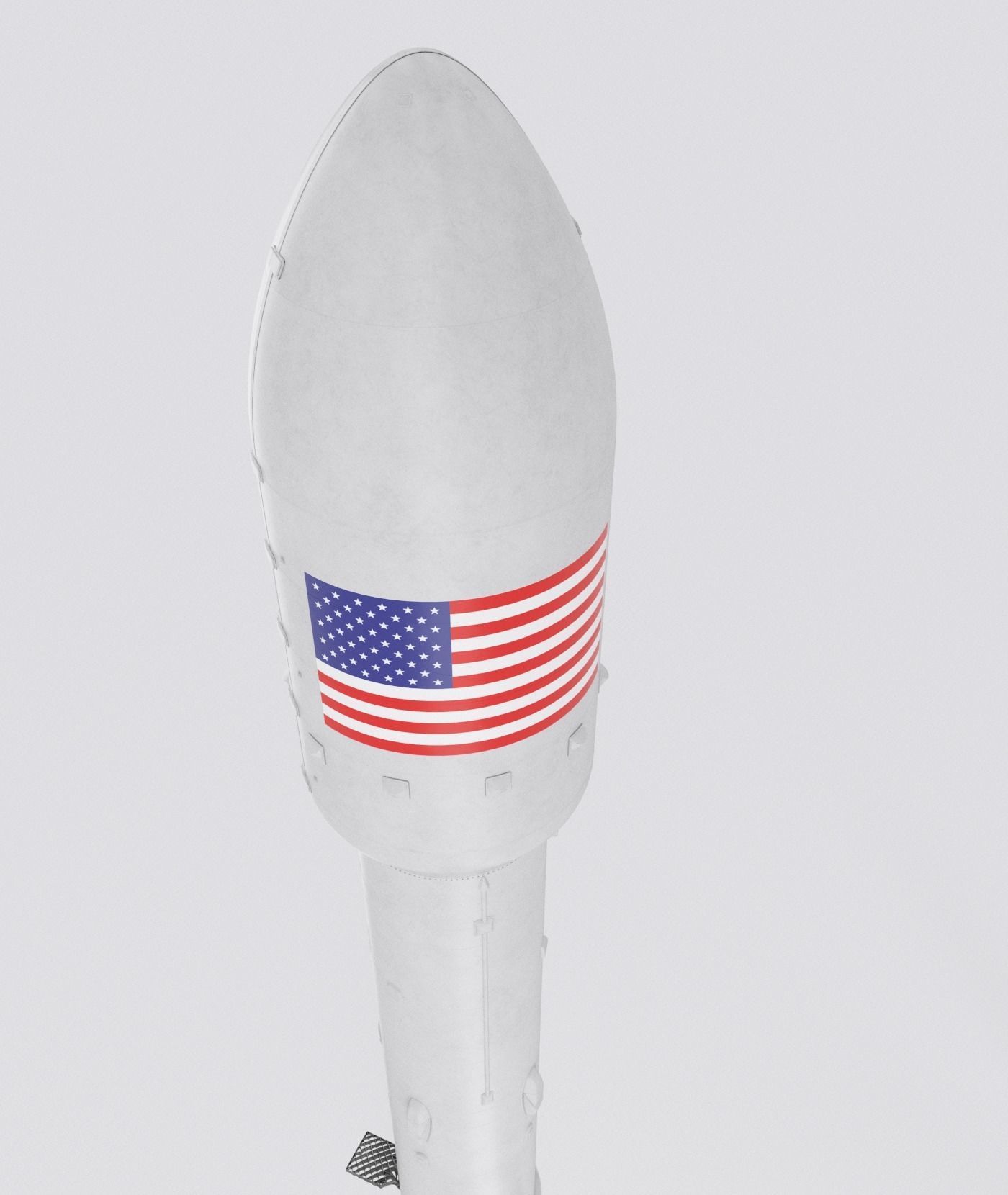 SpaceX Falcon Heavy Rocket 3D model_27