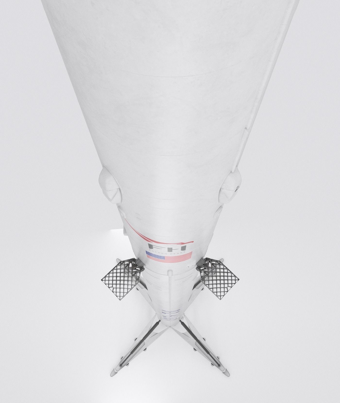 SpaceX Falcon Heavy Rocket 3D model_13