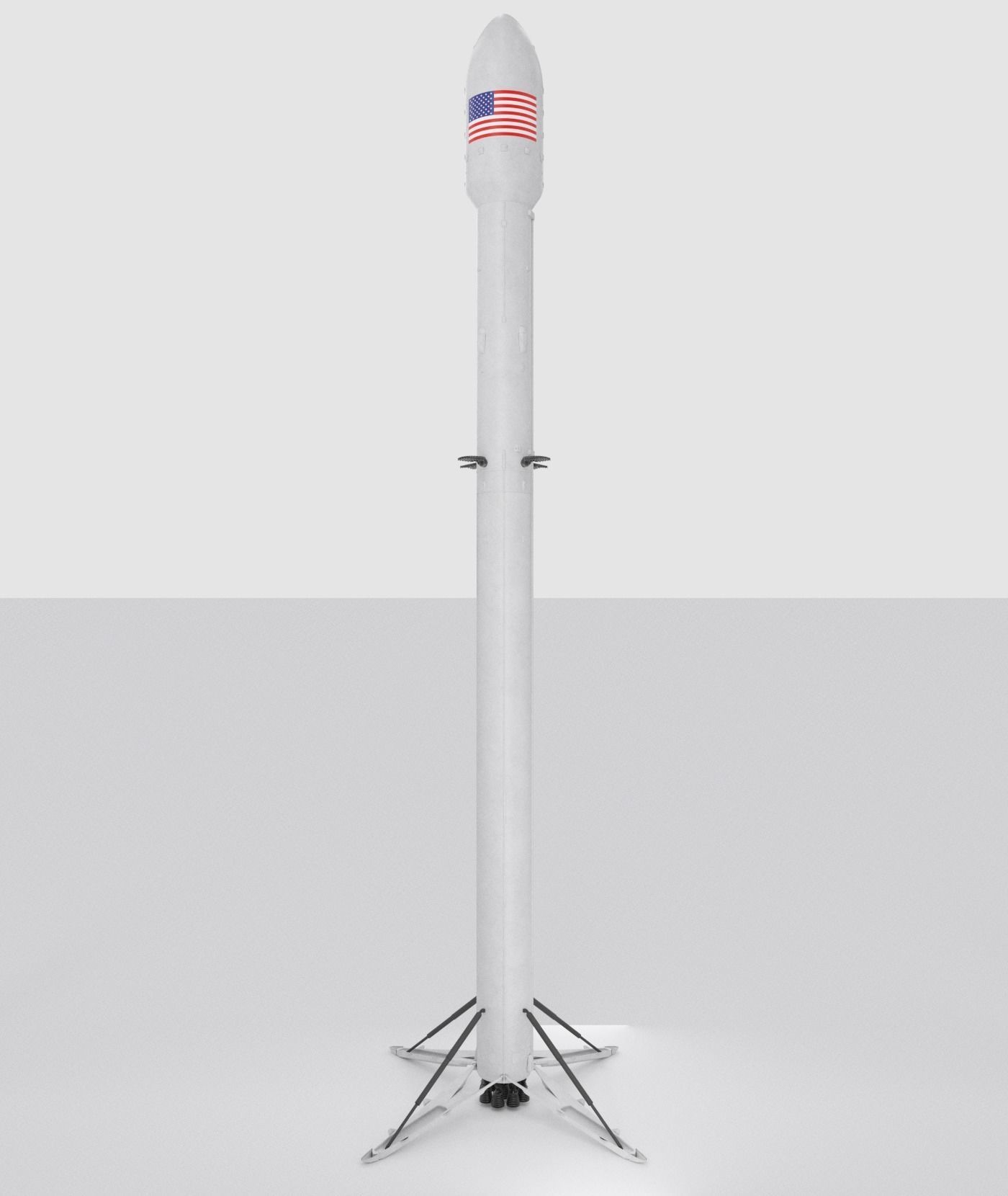 SpaceX Falcon Heavy Rocket 3D model_6