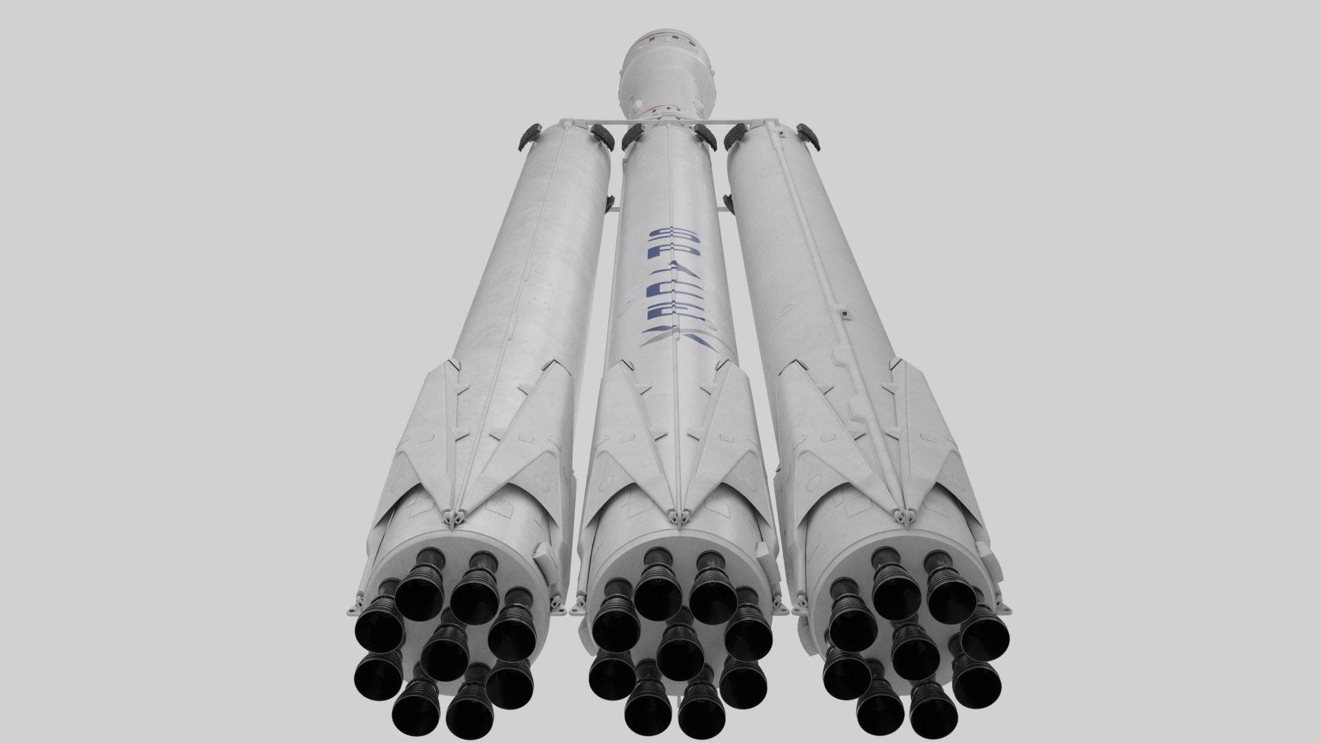 SpaceX Falcon Heavy Rocket 3D model_11