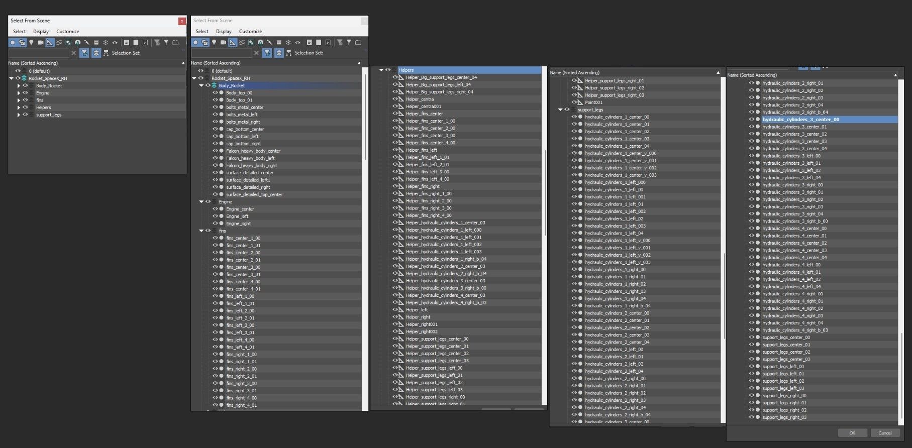 SpaceX Falcon Heavy Rocket 3D model_31