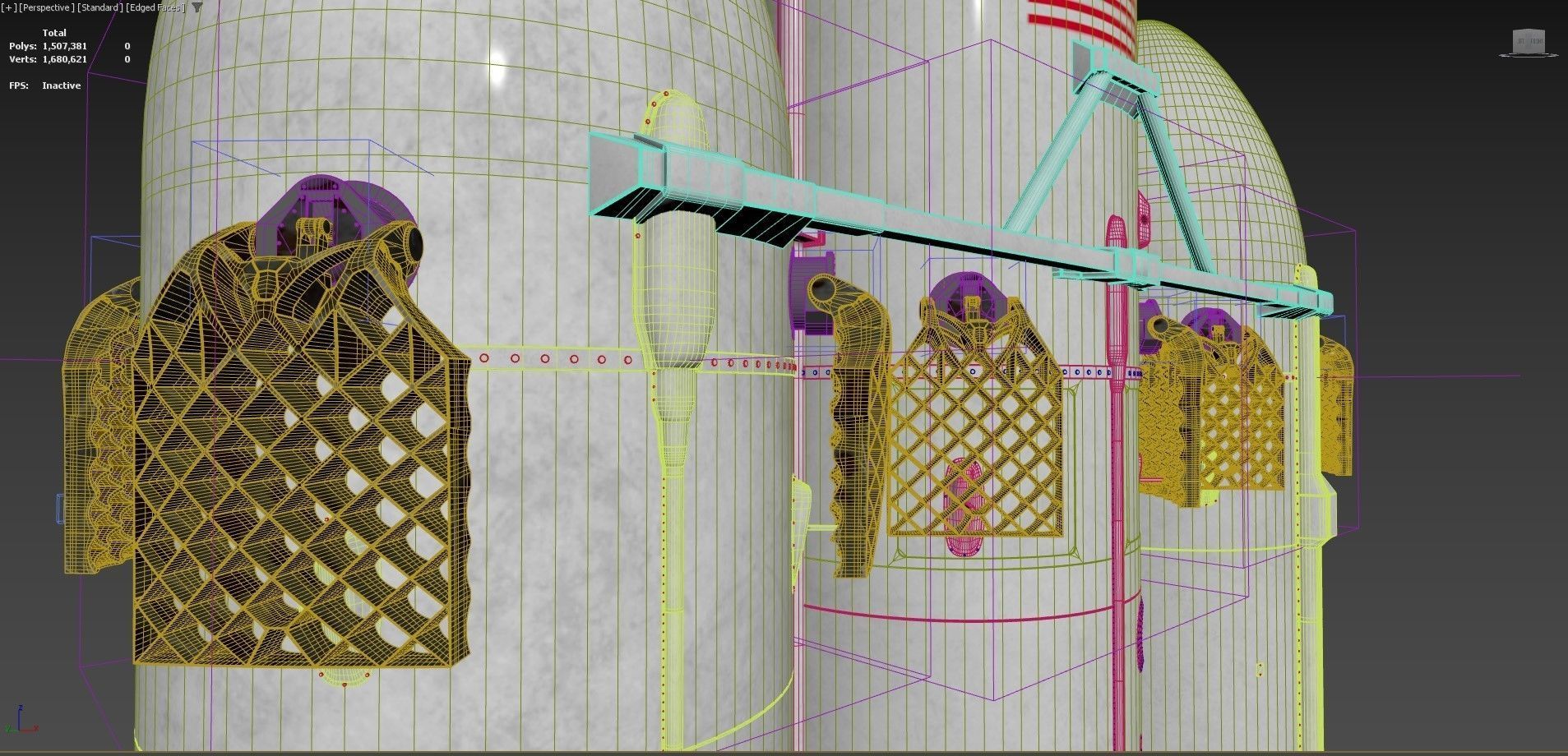 SpaceX Falcon Heavy Rocket 3D model_23