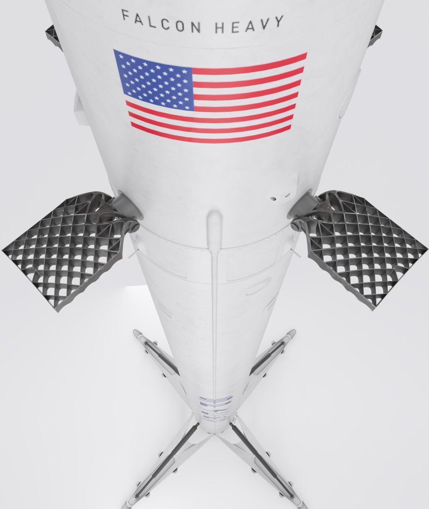 SpaceX Falcon Heavy Rocket 3D model_14