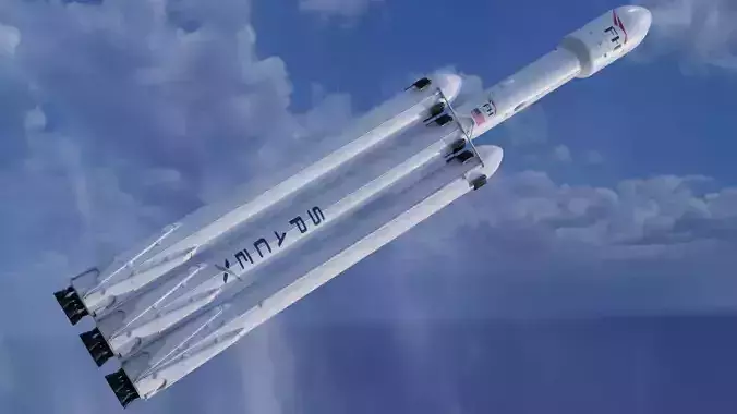 SpaceX Falcon Heavy Rocket 3D model