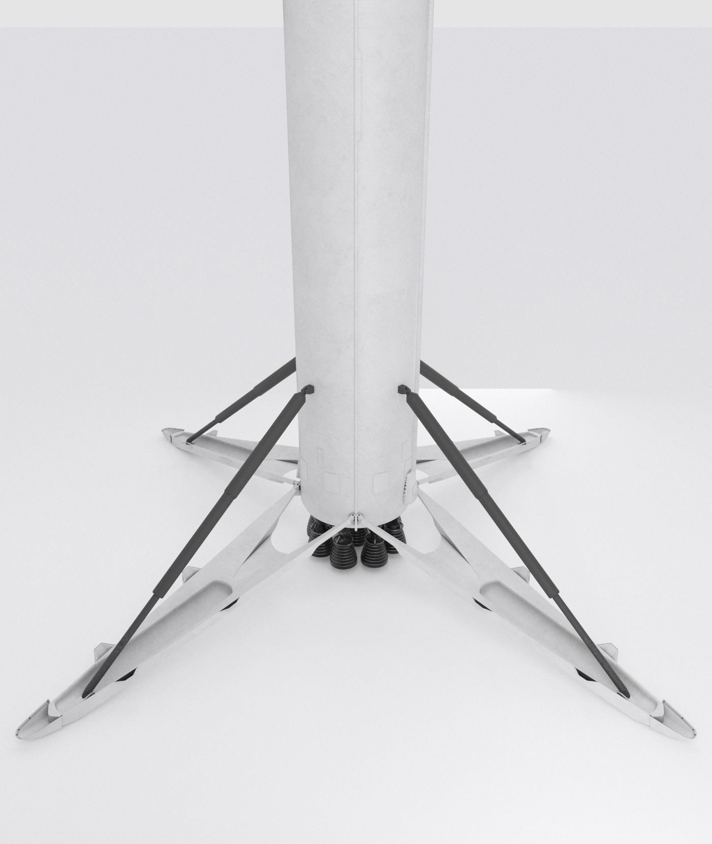 SpaceX Falcon Heavy Rocket 3D model_8