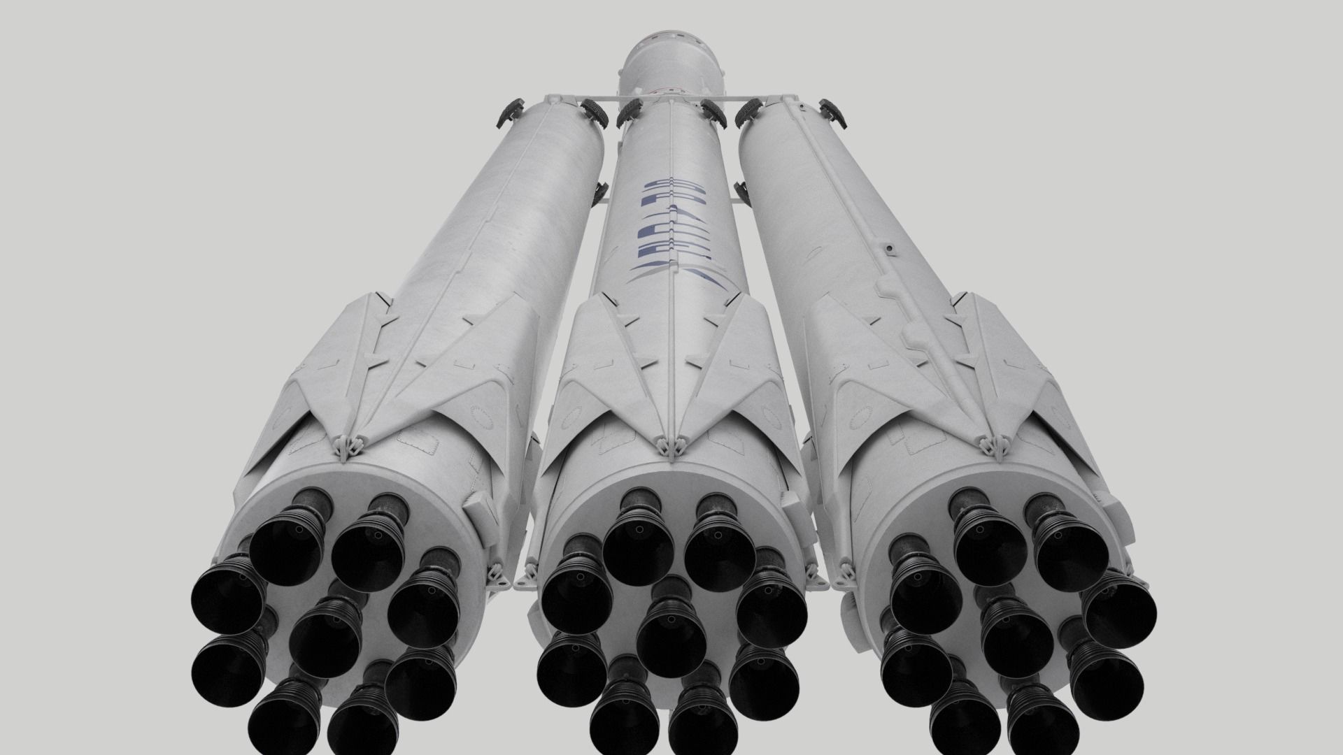 SpaceX Falcon Heavy Rocket 3D model_10