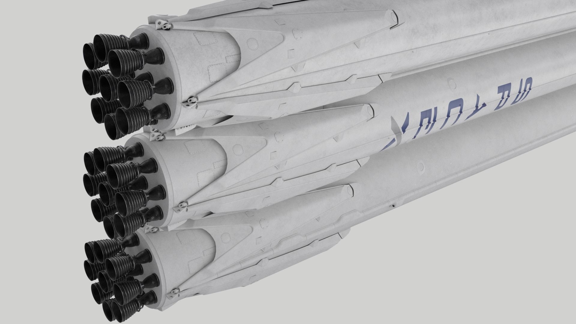 SpaceX Falcon Heavy Rocket 3D model_17