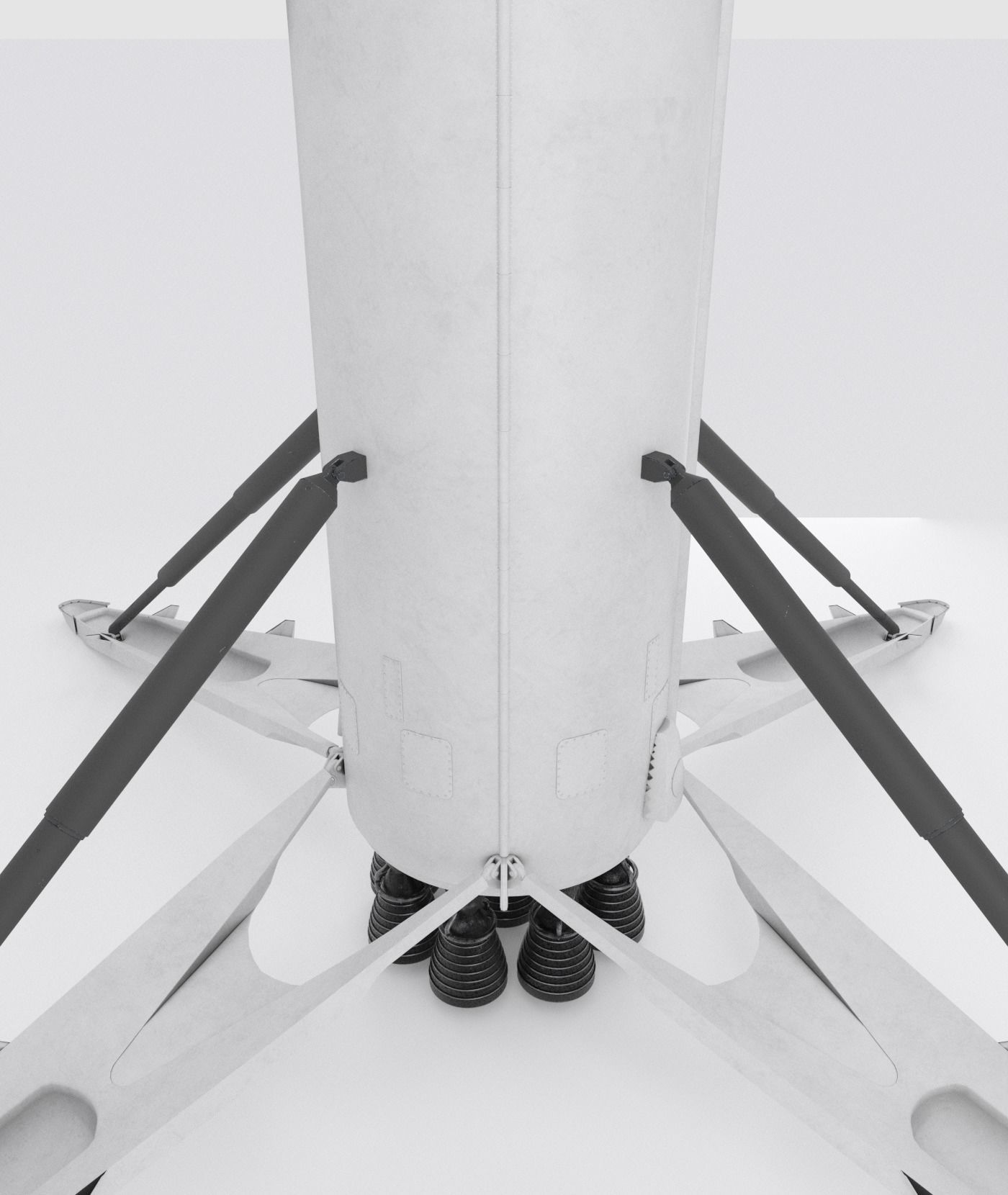 SpaceX Falcon Heavy Rocket 3D model_9