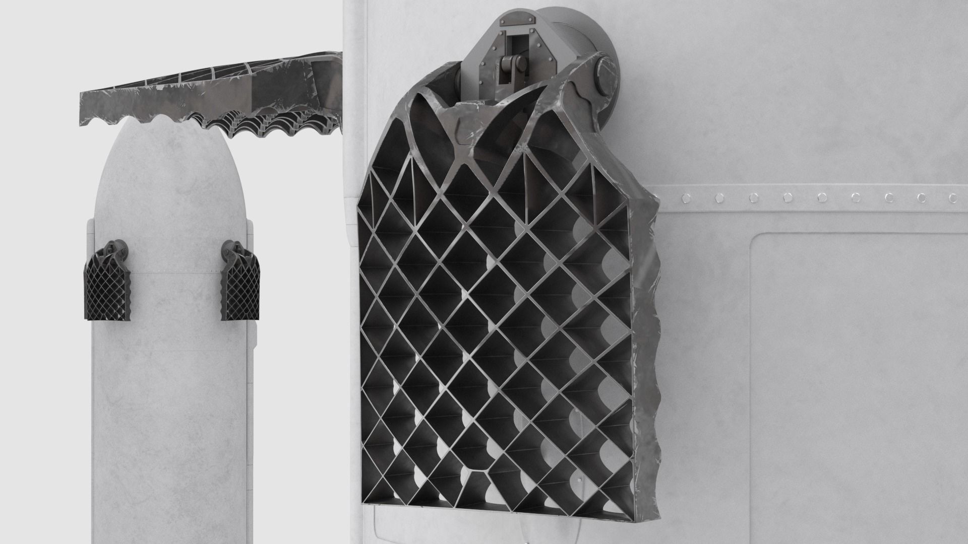 SpaceX Falcon Heavy Rocket 3D model_24