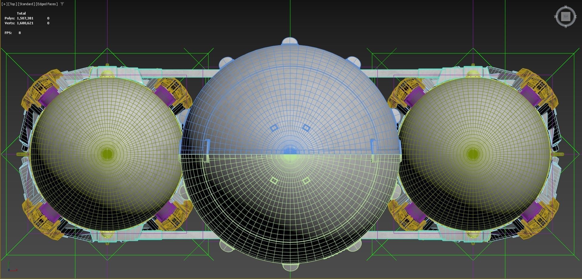 SpaceX Falcon Heavy Rocket 3D model_26