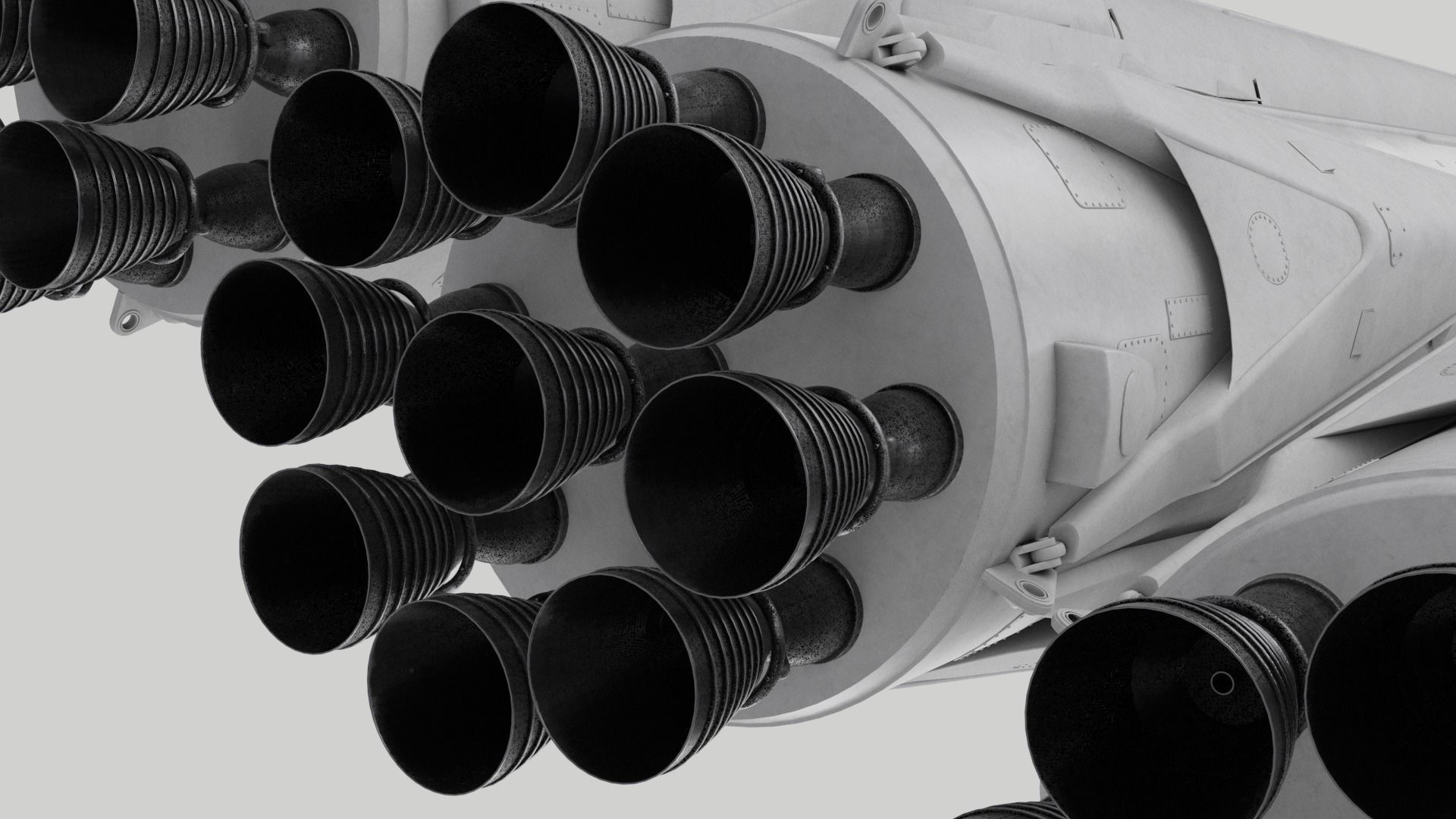 SpaceX Falcon Heavy Rocket 3D model_19