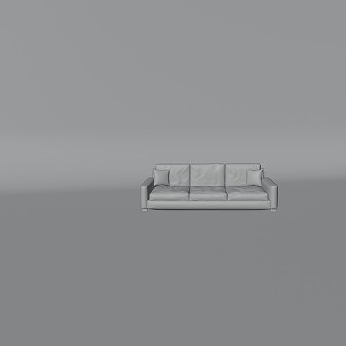 Sofa Couch With White Small Pillows - Sofa Model For Living Room 3D model 4
