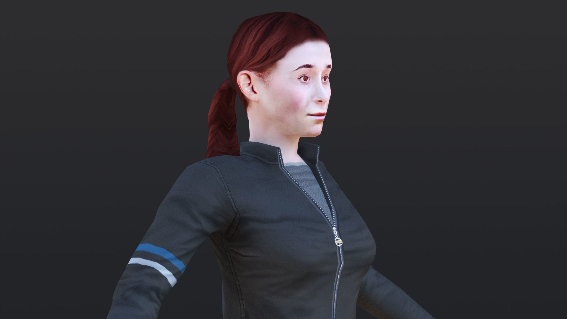 Woman 46 To 50 With 52 Animations 32 Morphs 3D Model Collection_12