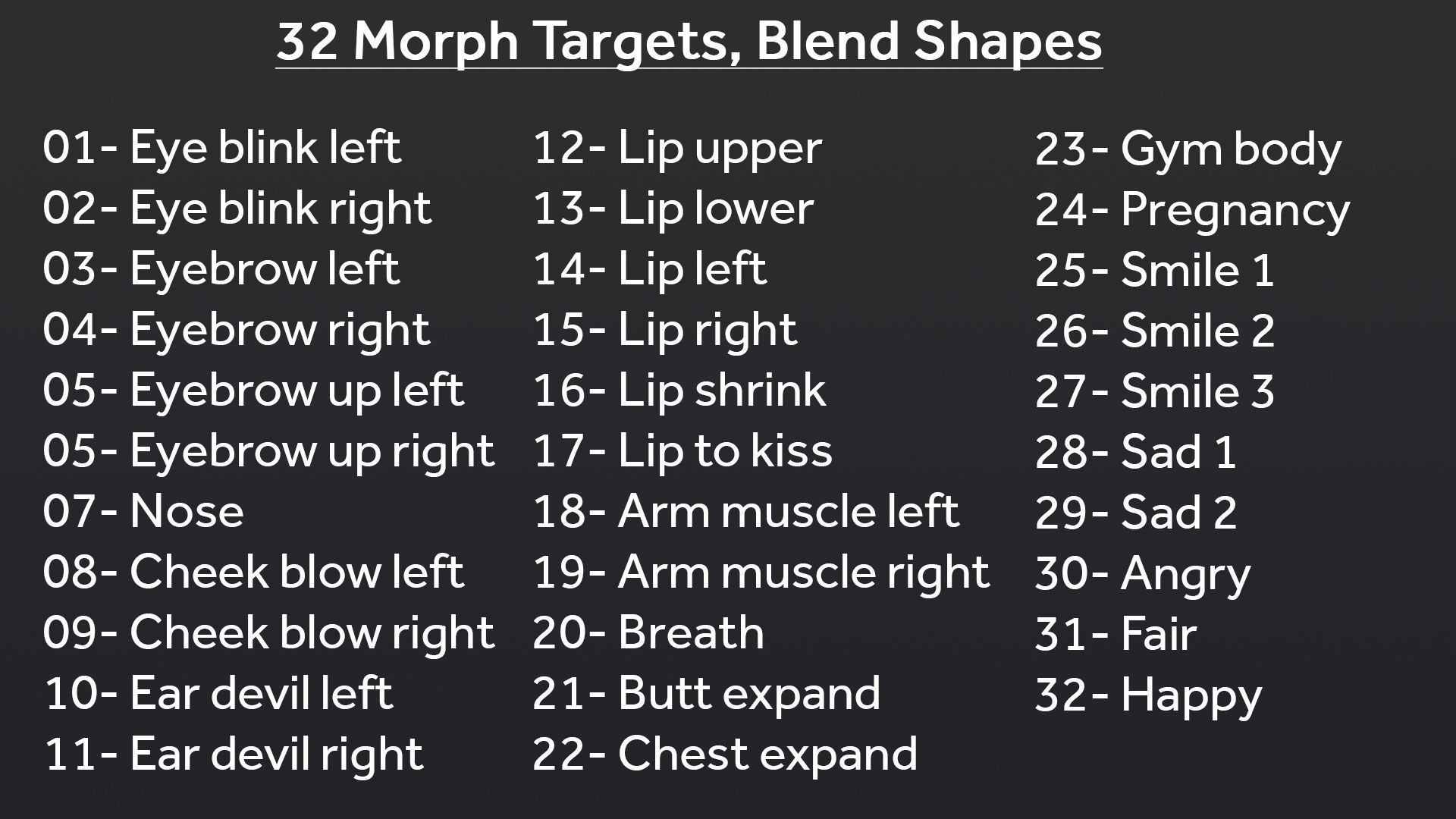 Woman 46 To 50 With 52 Animations 32 Morphs 3D Model Collection_4