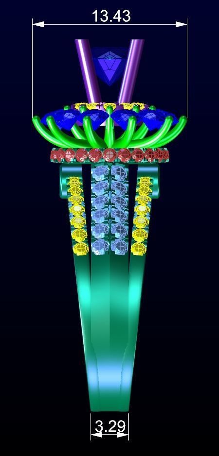 Engagement Ring 14 3D print model_7