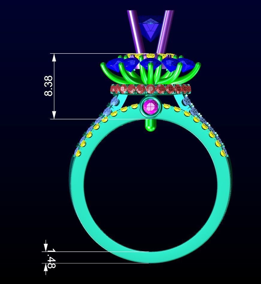 Engagement Ring 14 3D print model_4