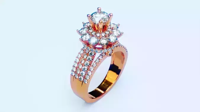 Engagement Ring 14 3D print model
