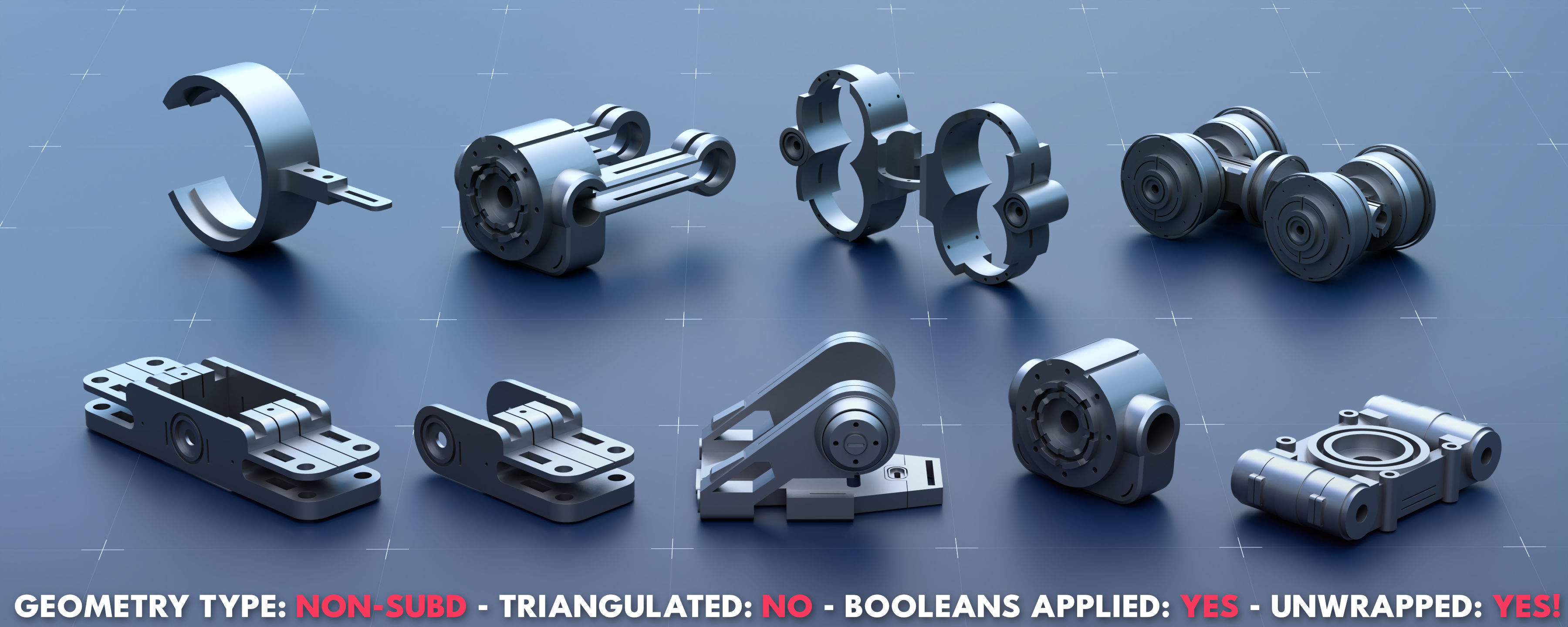 Sci-Fi Greeble Kitbash Pack 125 Models 3D model_11