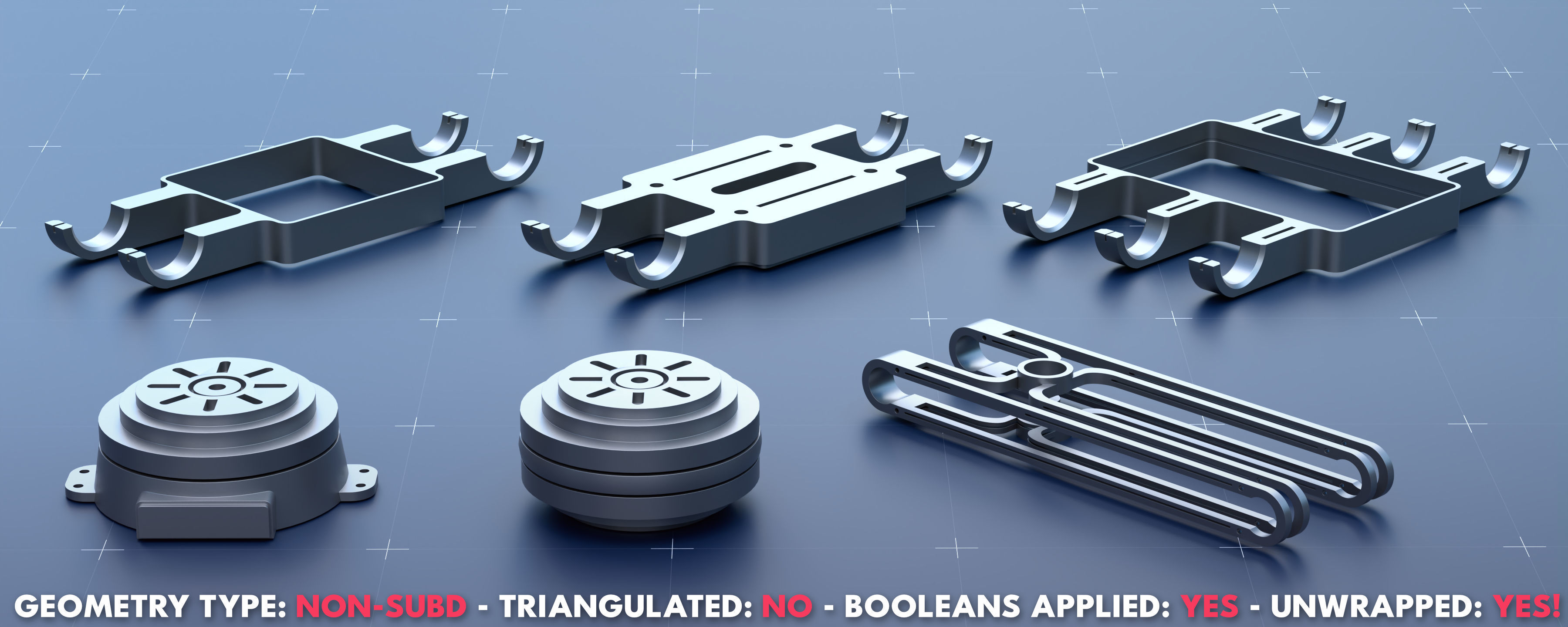 Sci-Fi Greeble Kitbash Pack 125 Models 3D model_3