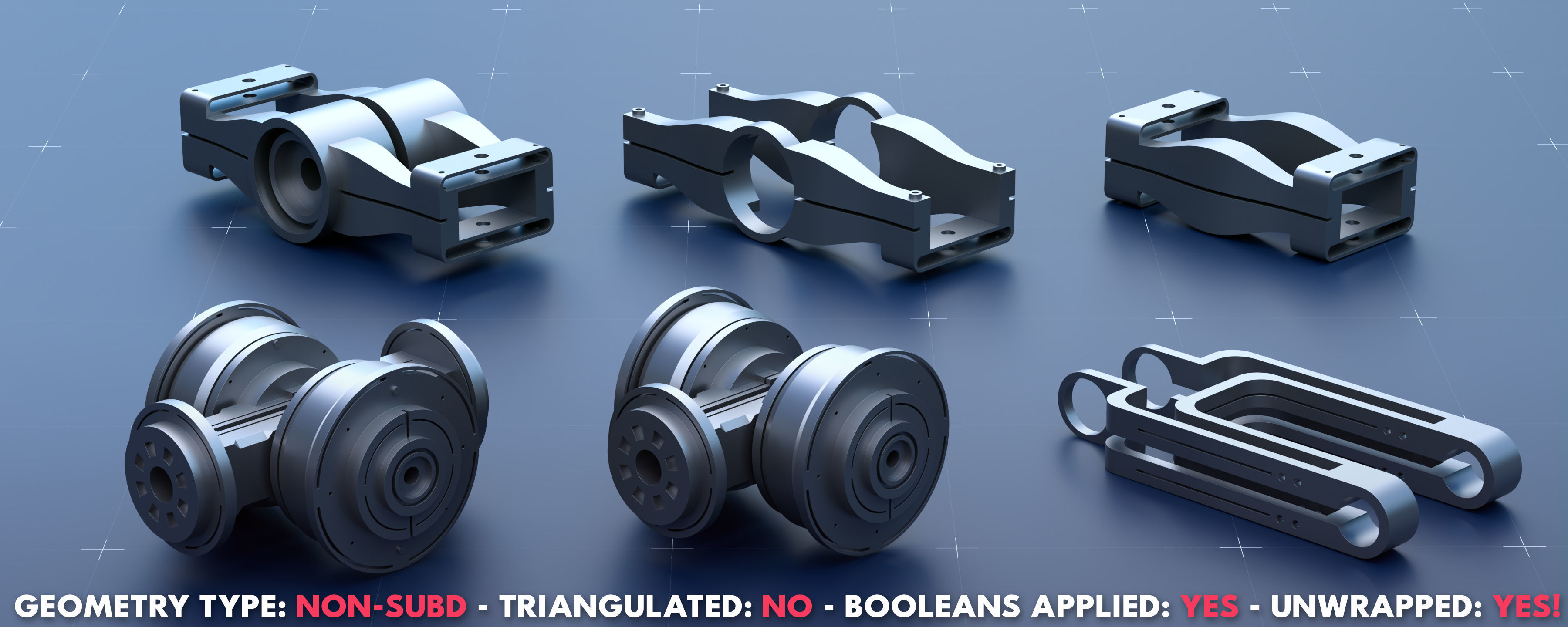 Sci-Fi Greeble Kitbash Pack 125 Models 3D model_20