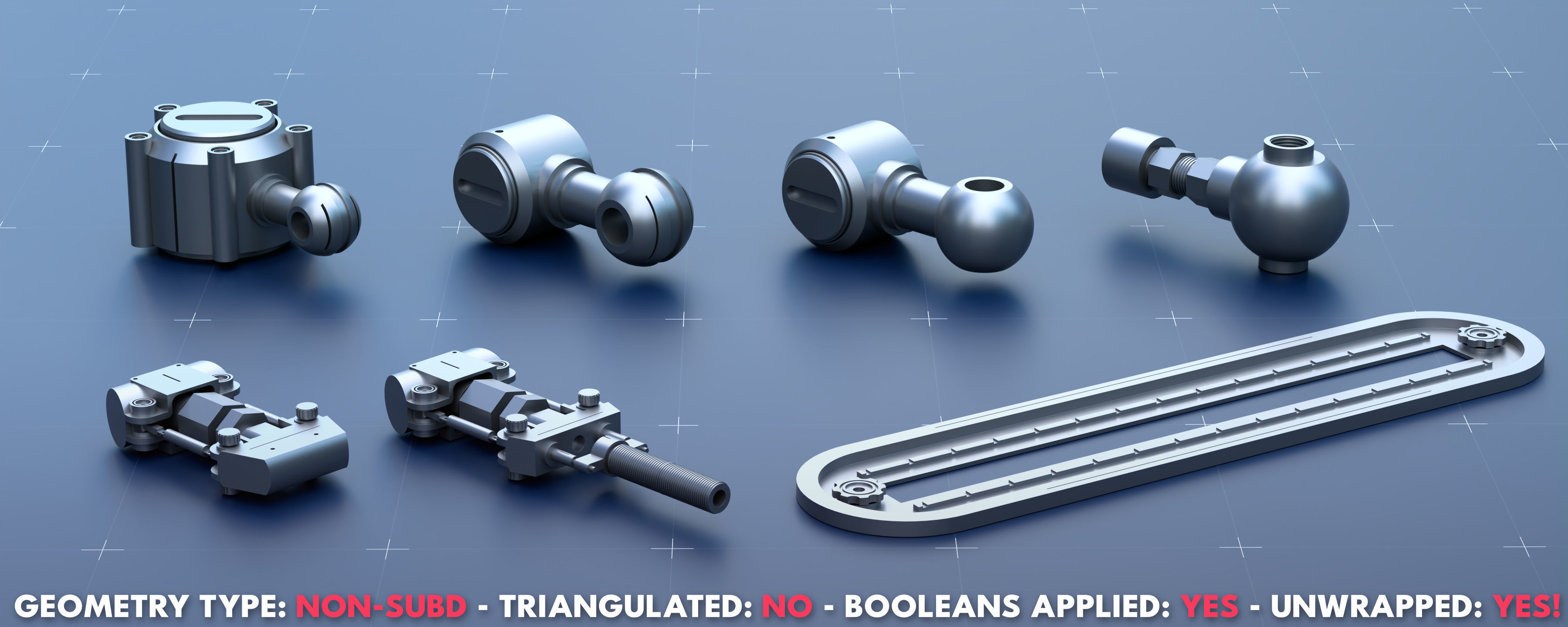 Sci-Fi Greeble Kitbash Pack 125 Models 3D model_17