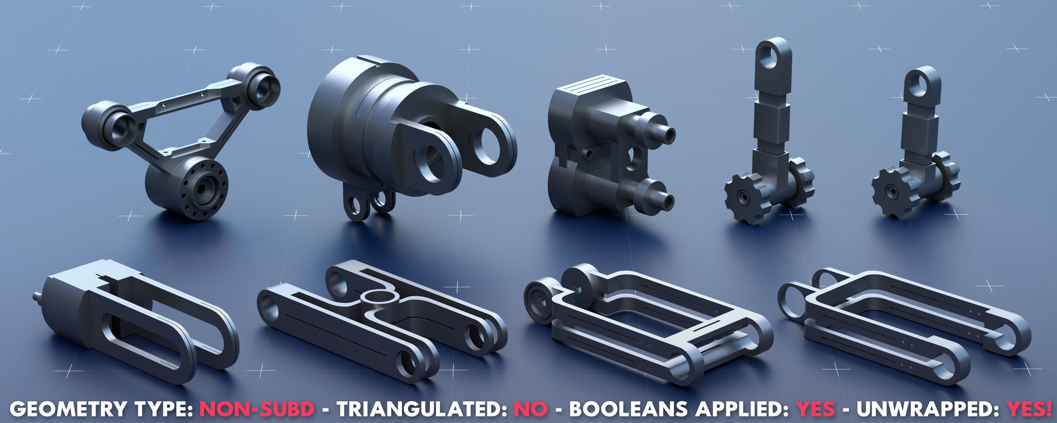 Sci-Fi Greeble Kitbash Pack 125 Models 3D model_19