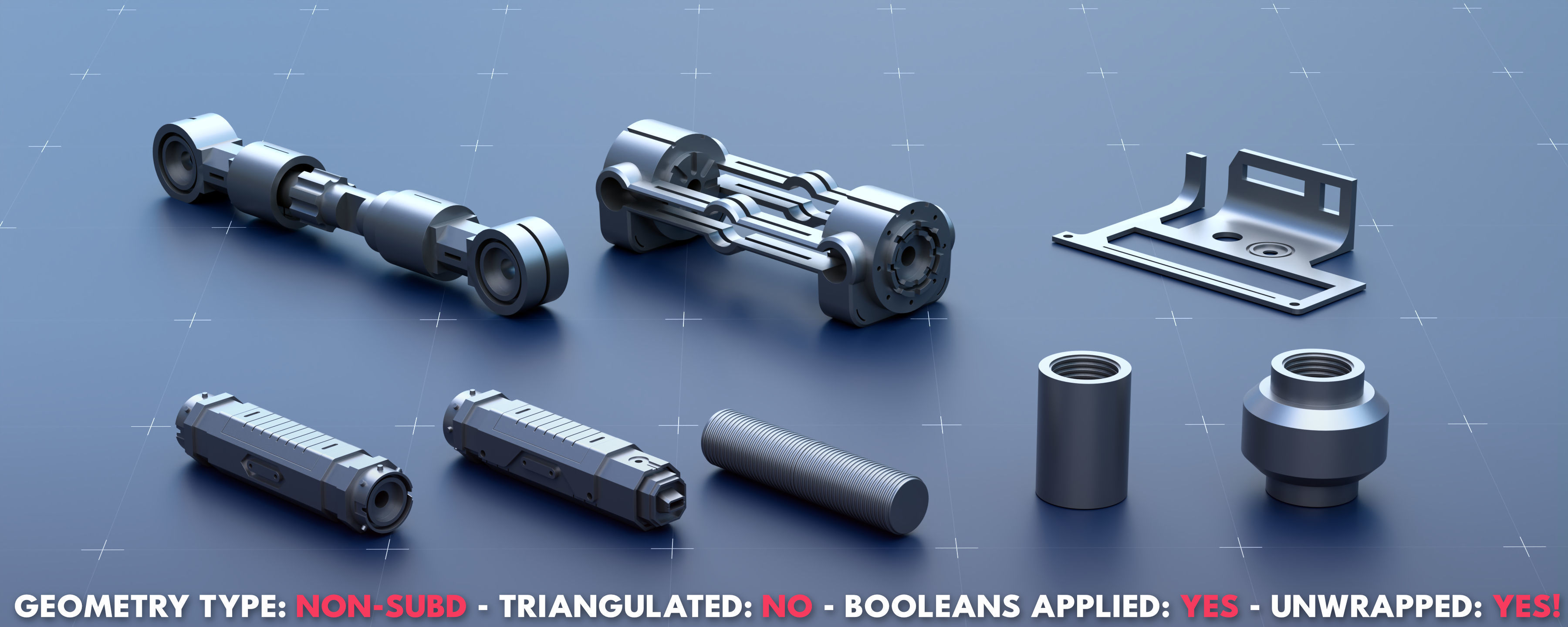 Sci-Fi Greeble Kitbash Pack 125 Models 3D model_10