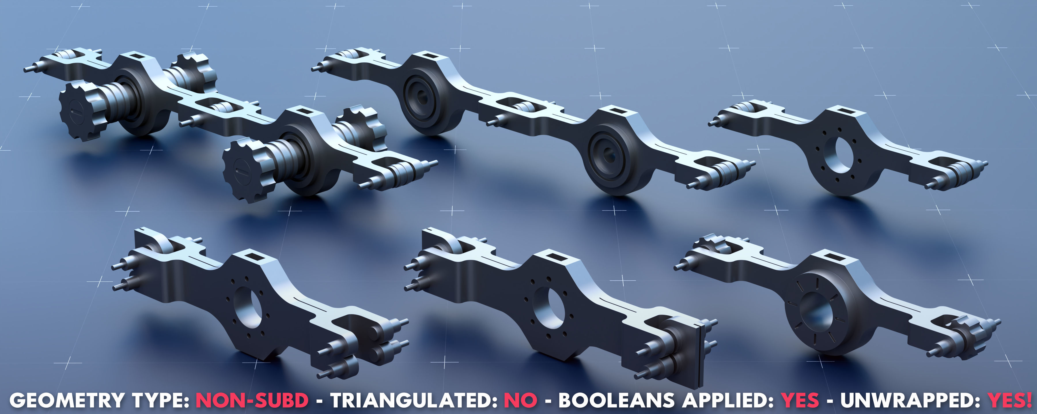 Sci-Fi Greeble Kitbash Pack 125 Models 3D model_6