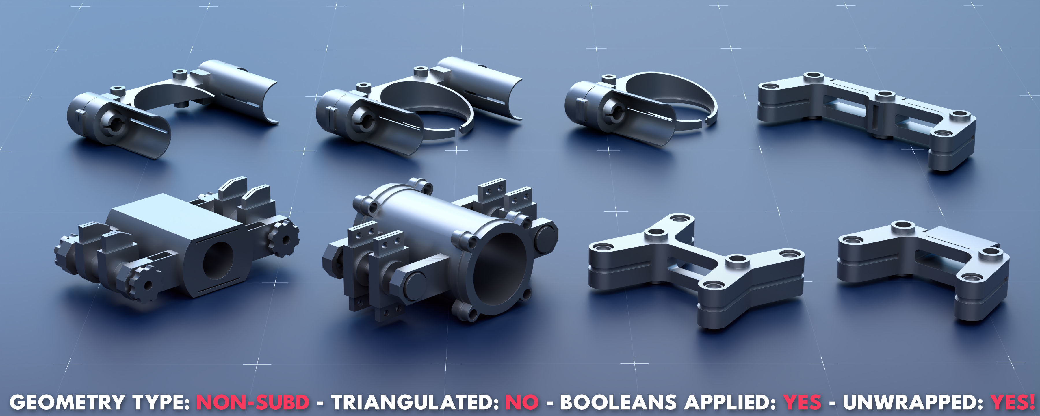 Sci-Fi Greeble Kitbash Pack 125 Models 3D model_14