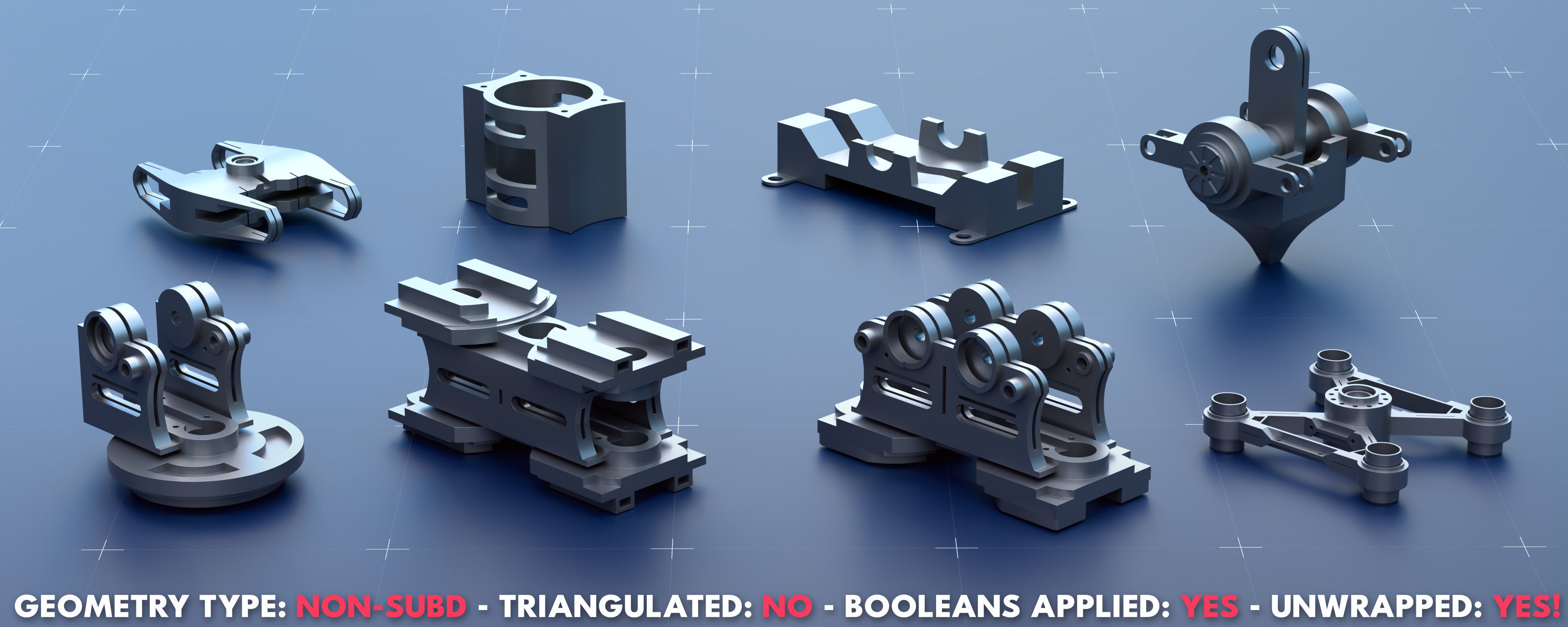 Sci-Fi Greeble Kitbash Pack 125 Models 3D model_9