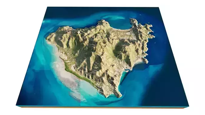Magnetic Island terrain full 3d