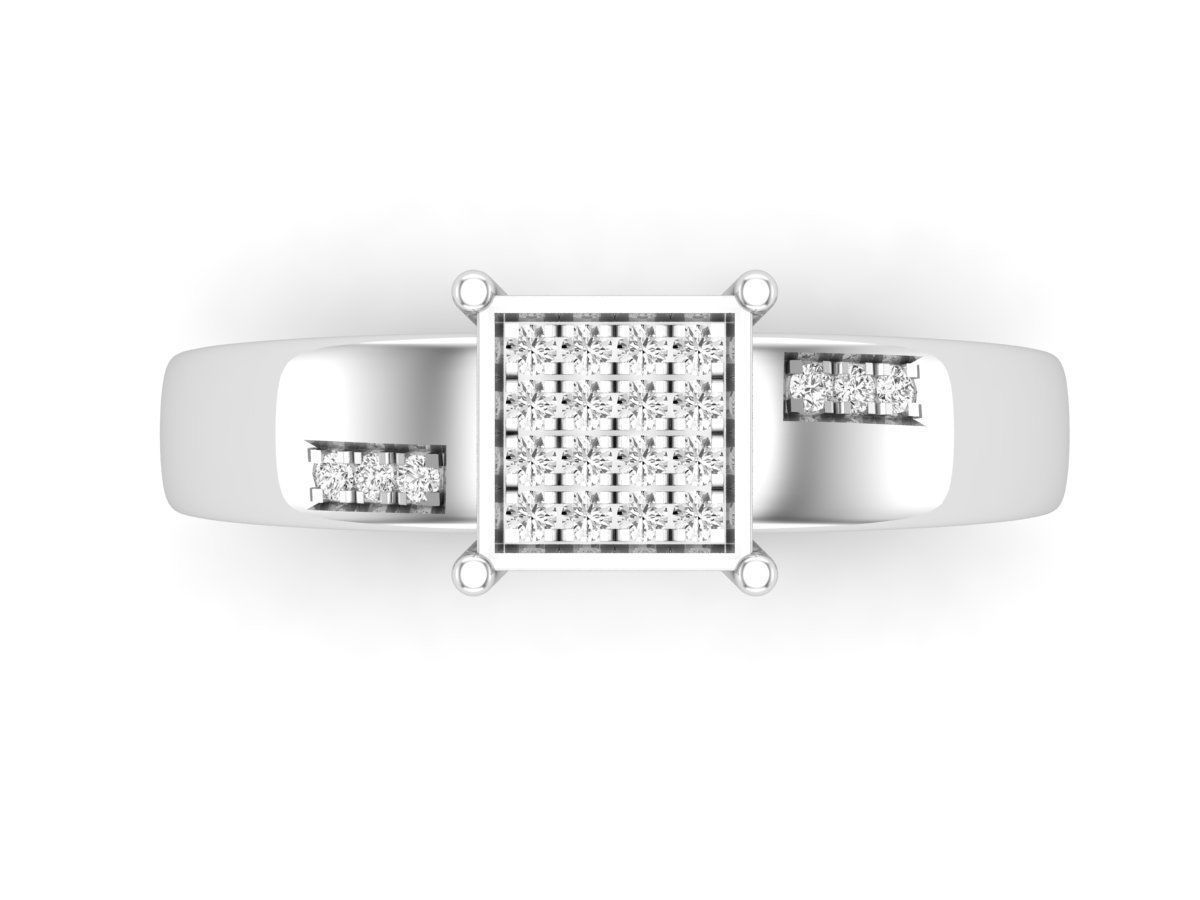 AV 472 Ladies Square Frame Micro Pave Promise Ring 3D print model_4