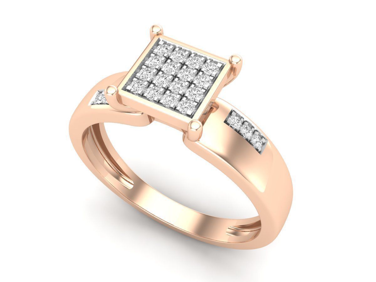 AV 472 Ladies Square Frame Micro Pave Promise Ring 3D print model_16