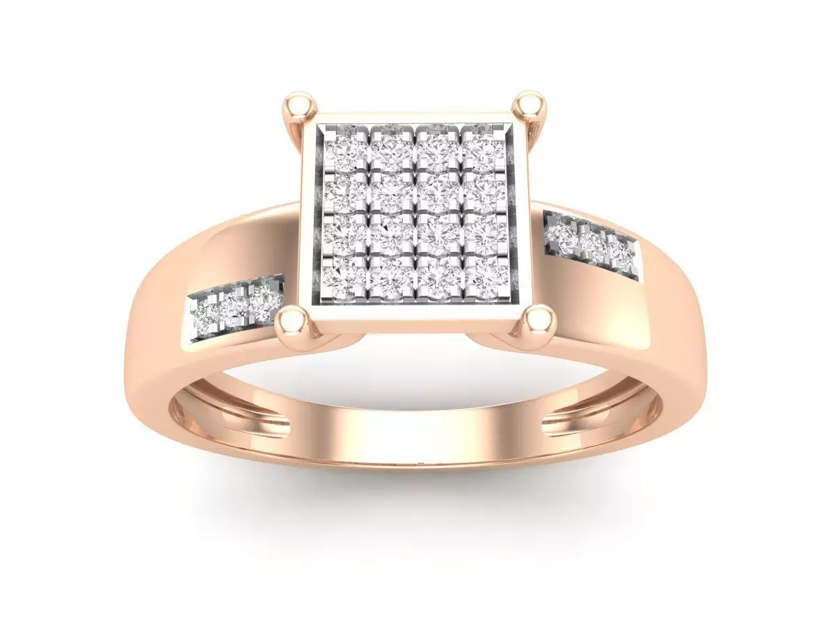 AV 472 Ladies Square Frame Micro Pave Promise Ring 3D print model_0