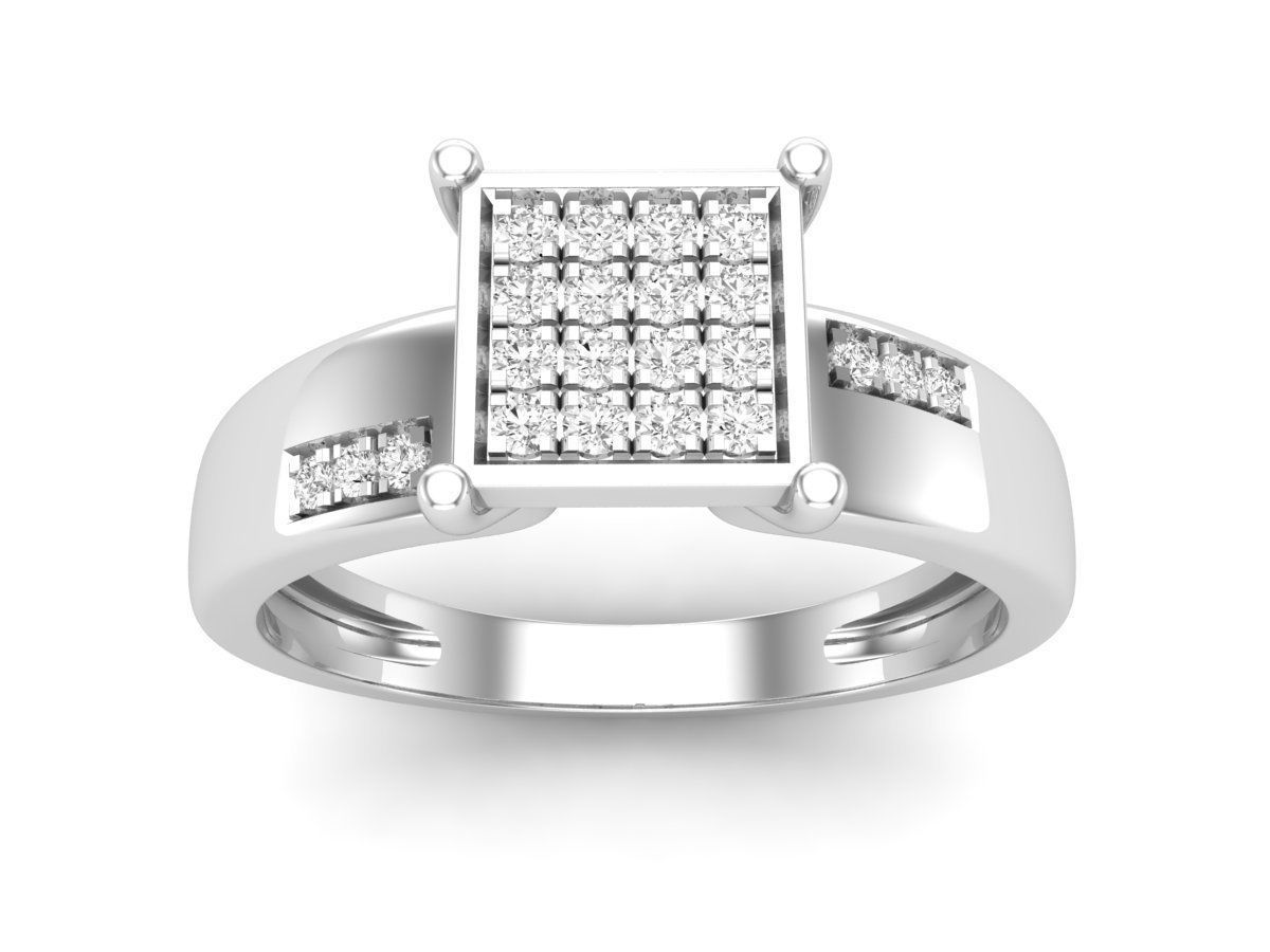 AV 472 Ladies Square Frame Micro Pave Promise Ring 3D print model_2