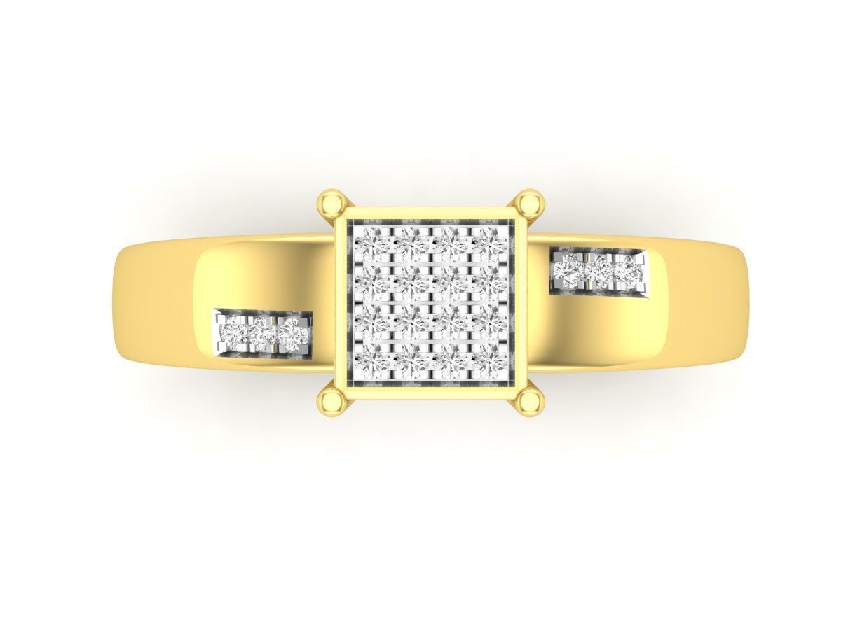 AV 472 Ladies Square Frame Micro Pave Promise Ring 3D print model_3