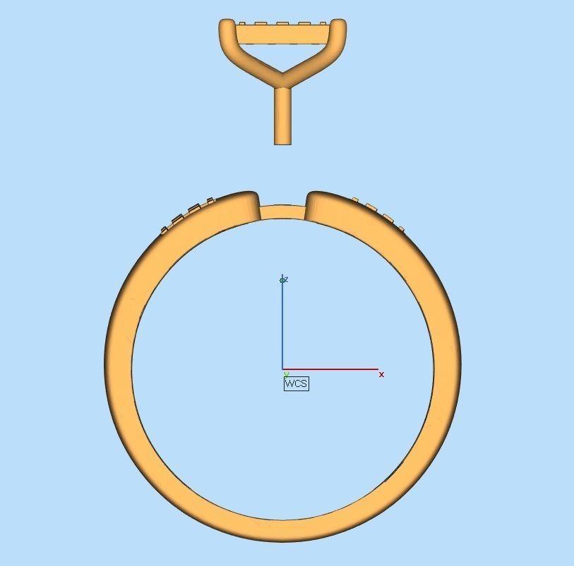 AV 472 Ladies Square Frame Micro Pave Promise Ring 3D print model_12