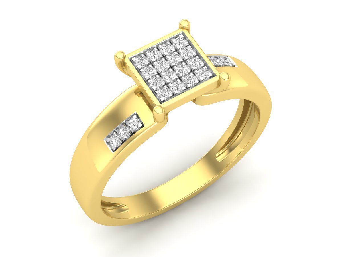 AV 472 Ladies Square Frame Micro Pave Promise Ring 3D print model_17