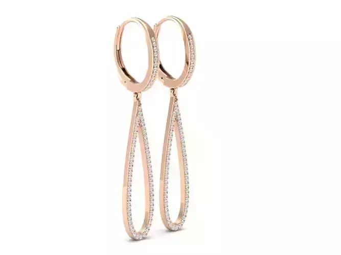 AV 475 Ladies Teardrop Dangling Earrings 3D print model