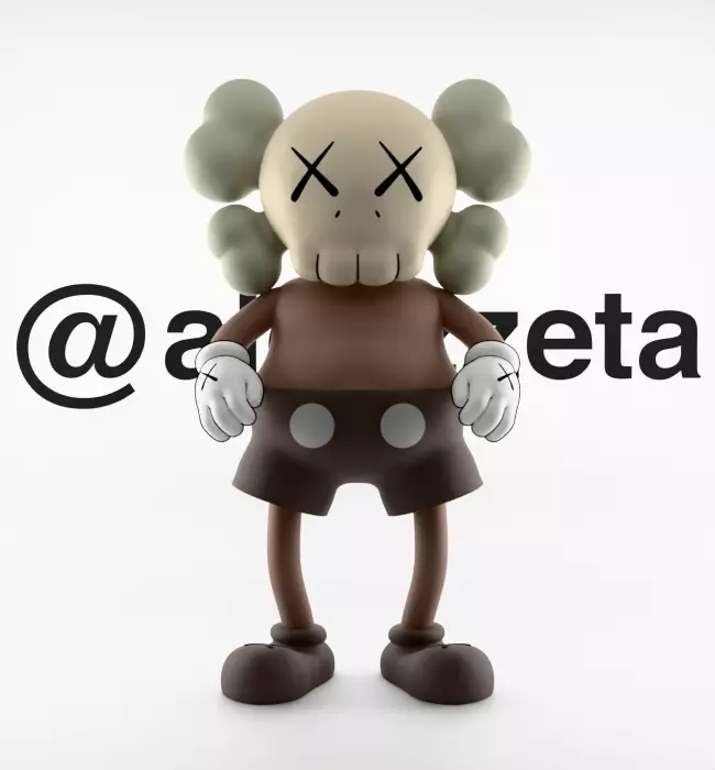 Kaws Bounty Hunters Textured Low-poly 3D model_1