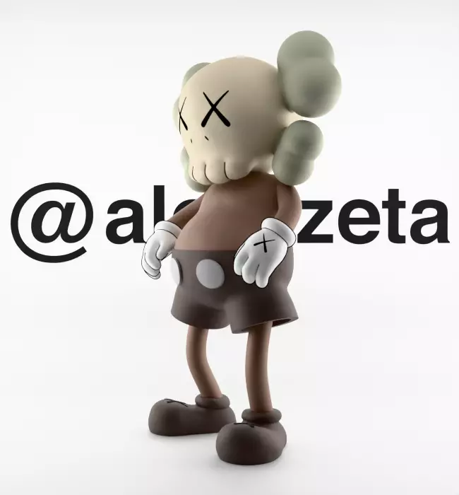 Kaws Bounty Hunters Textured Low-poly 3D model_6