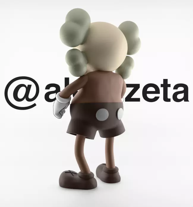Kaws Bounty Hunters Textured Low-poly 3D model_15