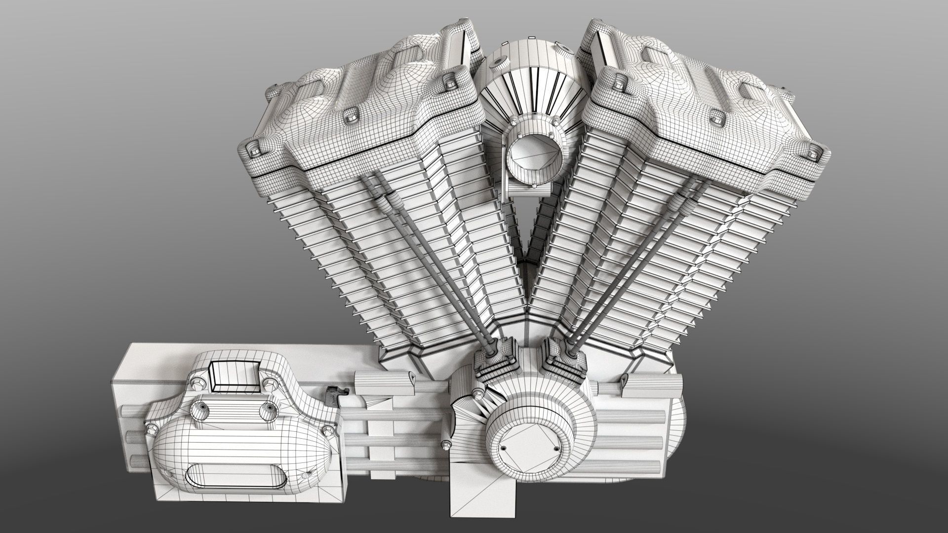 3D V-Twin Engine 3D model | CGTrader