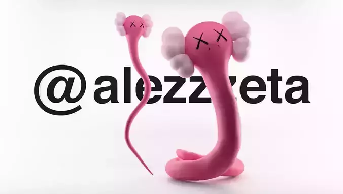 Kaws Bendy x Bendy Snake Textured