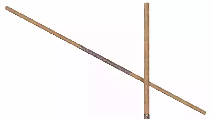Staff bo Low-poly 3D model