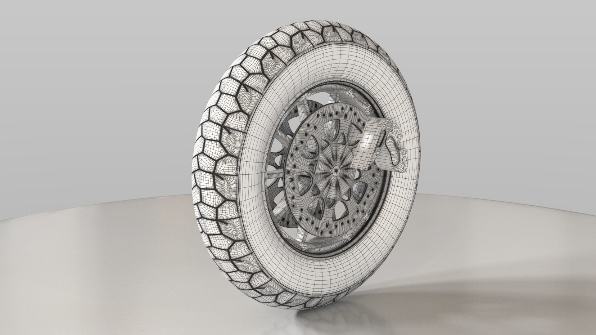 Motorcycle Tyre 3D model_3