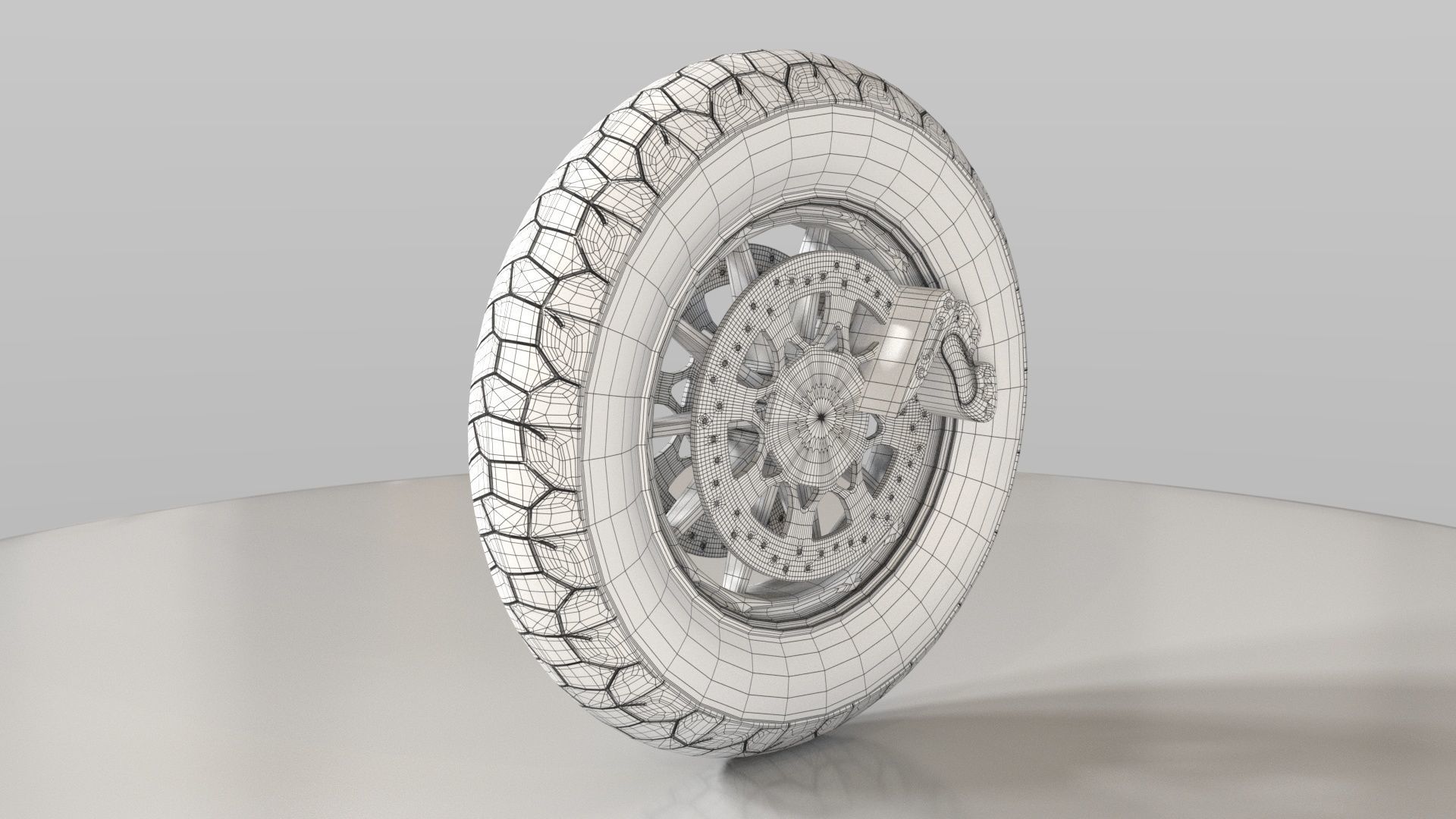 Motorcycle Tyre 3D model_2
